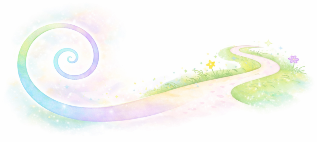 RIVASTEA - Espiral en tonos pastel que se transforma en camino ascendente.